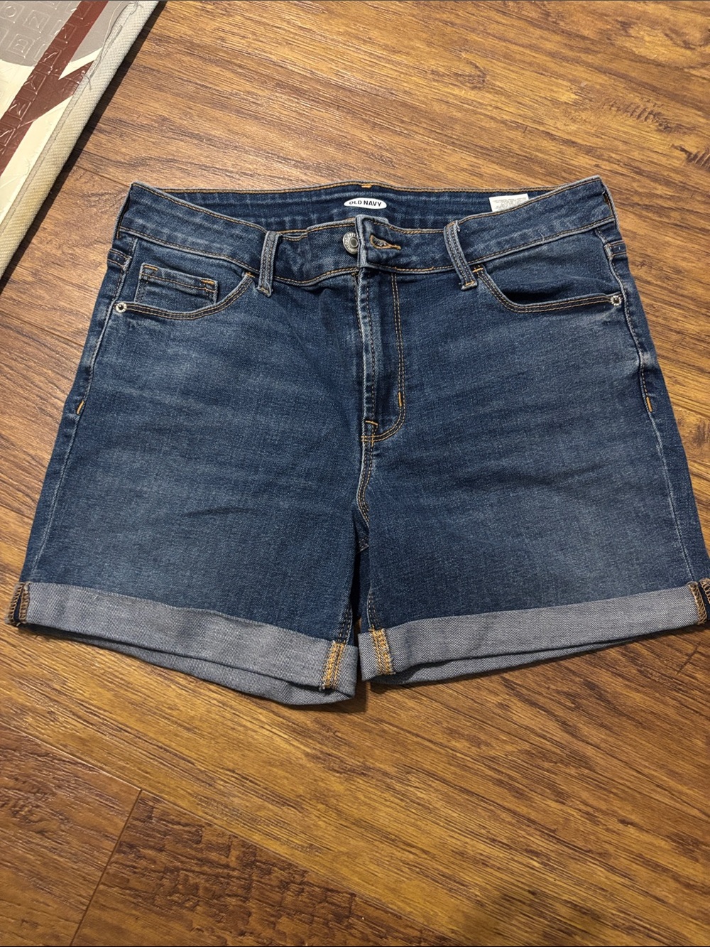 Old Navy Blue Rolled-Hem Denim Shorts